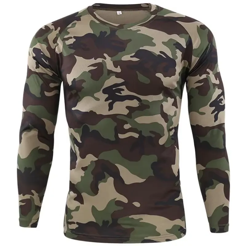 Outdoor Hunting Prints - T-shirt da uomo a maniche lunghe,
